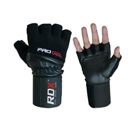 RDX Pro Cow Hide Leather Lift Weight lifting body building gloves Gym training fitness