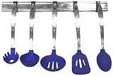 Fackelmann Silikon-K�chenhelfer-Set mit Relingleiste, 12-tlg - 