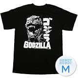 ゴジラ フェイス カタカナロゴ 黒Tee／Godzilla Face T-Shirt モンスター 怪獣 映画Tシャツ M【並行輸入】