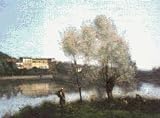 Corot: Ville D'Avray cross-stitch pattern