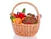 A Wicker Basket Filled with Healthy Lifestyle Food Isolated Ove - 24