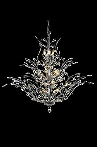 Best Buy Christelle Chrome Modern 18-Light Grand Chandelier Heirloom Handcut Crystal in Crystal (Clear)-6898G41C-RC--41
