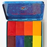 Stockmar Beeswax Block Crayons,8 Assorted Waldorf Colors in Tin