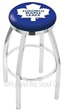 Toronto Maple Leafs 30 inch Chrome Swivel Bar Stool with Accent Ring