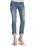 !iT Jeans Junior's Jojo Mid Rise Straight Leg Cuff Crop,Hickory,25