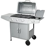 barbecue gaz 3 bruleurs thermometre laguiole 9 kw