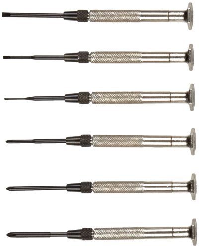 Moody Tools 58-0257 Chromium Vanadium Steel Phillips Screwdriver Set, 6-Piece
