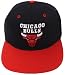 NBA Chicago Bulls Snapback Cotton Hat Cap - Black / Red Bill