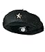 Che Guevara Store Beret Black Original Beret, Silver Star Large Size 7.5-8.25
