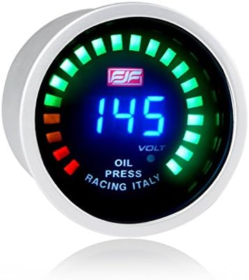 Bautopart Blue Digital Surface 0-145 Psi Smoke Oil Pressure Car Silver Gauge Meters