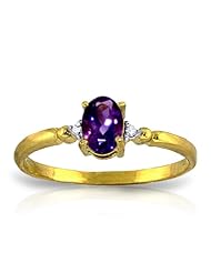 14k Solid Gold Ring with Natural Amethyst size 7.0