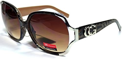 #CG1-S4 CG Eyewear ® Leopard Print Elegant Vintage Oversized Women's Sunglasses