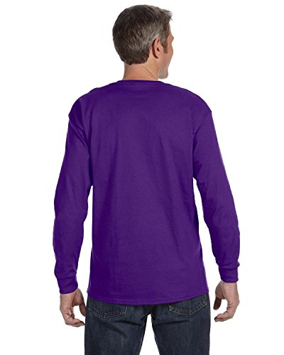 Jerzees Adult Heavyweight Blend Long-Sleeve T-Shirt, Deep Purple, Large