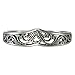 Elegant Sterling Silver Victorian Filigree Heart Ring (sz 4-15)