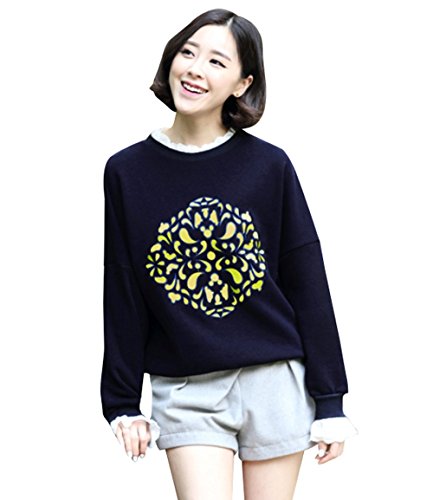 【ARINCO】 胸元 デザイン スウェット プルオーバー トレーナー レディース カジュアル ネイビー 選べる サイズ S M L