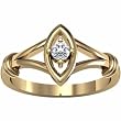 18K Yellow Gold Diamond Promise Ring - 0.10 Ct.