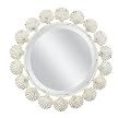 Shell Bevel Mirror - White