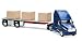 New-Ray Toys, 87363,  1:32 scale, diecast Peterbilt 387 with livestock trailer remote control, 6 pcs. Per case, red and silver