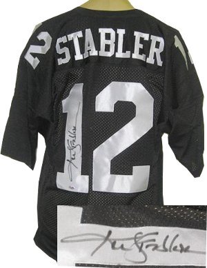 Ken Stabler Signed Oakland Raiders Black Russell Athletic Jersey