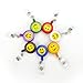 Officeship Retractable Smile Face Badge Reels 7 PCS, Assorted Colors-Smile Face 7PCS