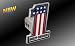 Harley Davidson Car Truck SUV Hitch Plug Cover Receiver - #1 Logo USA Flag Stars w/ Script