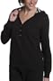 New York Laundry Women's Long Sleeve Hooded Pullover,Black,Large