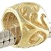 14k on Sterling Scroll and Leaf Design Bead fits title=