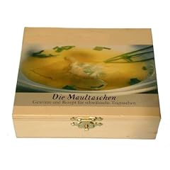DIE MAULTASCHEN Gew�rz - Kasten und Rezept f�r schw�bische Teigtaschen. 8 Gew�rze befinden sich in einer dekorativen Holzkiste. -- Beinhaltet die Geschichte des Gerichtes, eine Inhaltsbeschreibung der Gew�rze, das Originalrezept und eine Einkaufliste. Ein ideales Geschenk f�r Kochk�nstler & Hobbyk�che, solche, die es werden wollen und alle, die neugierig auf fremde Welten sind. Ma�e: 11,4 x 9,5 cm, 3,4 cm hoch