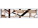 Brown ART DECO ARCHITECTURAL Suncatcher Transom Window 42