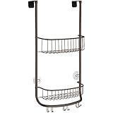 InterDesign Forma Bathroom Over Door Shower Caddy for Shampoo, Conditioner, Soap - Bronze