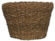 Natural Hand Woven Seagrass Round Basket 15"Dx11.5"H