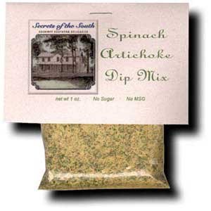 Alices Secrets of the South Spinach Artichoke Dip Mix by 