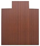 Anji Mountain Bamboo Rug Co. Dark Cherry Bamboo 55 x 57 Roll up Chair Mat, 5mm thick, felt backing
