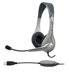 Cyber Acoustics AC-850 Internet Communication USB Stereo Headset and Boom Mic (Black)