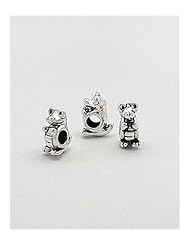Crocodile Bead In 92.5 Sterling Silver