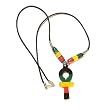 Rasta Bone Necklace with Ank Fertility Doll Pendant, Akua'ba