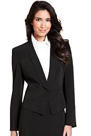 Shawl Collar Single Breasted 1 Button Jacket