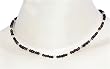 Silver Indian Necklace In Garnet Healing Beads Handmade Jewelry 16.5 inches (gnklc162a)