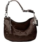 AUTHENTIC COACH SOHO SATEEN SIGNATURE HOBO 12675 (Br/Brown)
