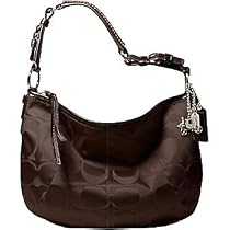 AUTHENTIC COACH SOHO SATEEN SIGNATURE HOBO 12675 (Br/Brown)