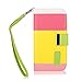 Cellularvilla Wallet Case for BLU Life Play L100A Pink Yellow Pu Leather Wallet Card Flip Open Pocket Case Cover Pouch