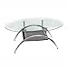 Walker Edison Glass Oval Coffee Table