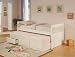 Day Bed with Trundle Mission Style in White Finish