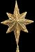 12" Lighted Gold Glitter Star Of Bethlehem Christmas Tree Topper - Clear Lights