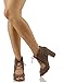 Delicious Women's Yorker Faux Suede Cutout Lace Up Open Toe Stacked Heel