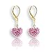 Young Girls Jewelry: Fashion Jewelry for Girls, 14K Gold Plated Heart Leverback Earrings - Teal Dangle Earrings for Kids