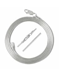 Nickel Free Italian Sterling Silver Snake Chain 1.5mm Thick and Luxurious Available in 16" 18" 20" 22" 24" 30" Necklace GIFT BOXED