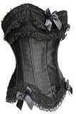 V_A070_schwarz_fg: exclusive Corsage mit String ,Grösse M