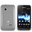 mumbi TPU Silikon Schutzh�lle f�r Sony Xperia TIPO H�lle transparent wei�