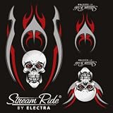Electra Tribal Skull Sticker Decal Set